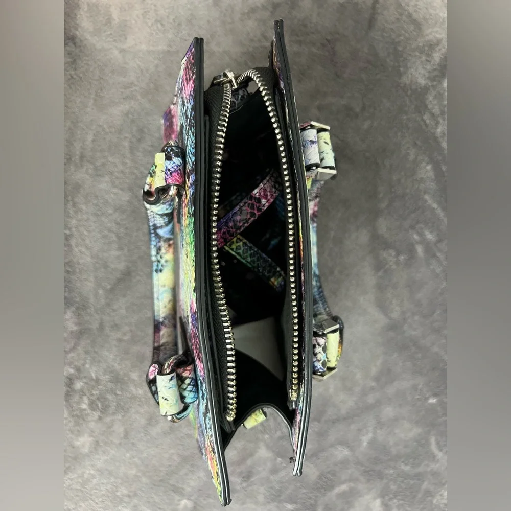 Aldo Maroubra multi-colored crocodile-embossed mini tote Crossover handbag